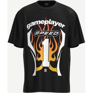 Bershka Sport T-Shirt Met Korte Mouw En Digitale Filter Heren M Zwart