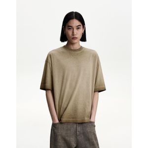 Bershka Boxy Fit T-Shirt Met Lange Mouw Heren S Groen