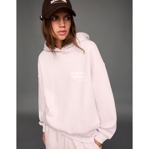 Bershka Hoodie Met Print Dames Xxs Roos