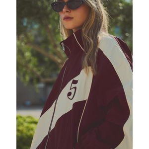 Bershka Sportjack Waterdicht Dames L Rood