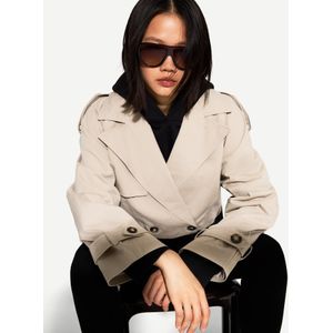 Bershka Korte Trenchcoat Dames M Nerts