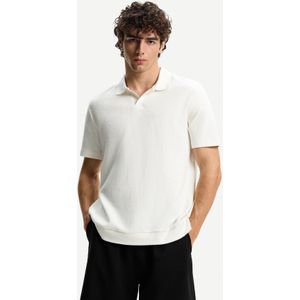 Bershka Polo Met Structuur Heren S Gebroken Wit