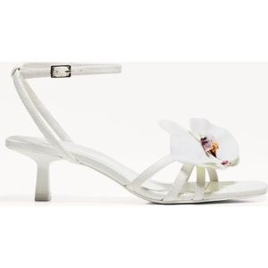 Bershka Sandalen Met Kitten Heel En Bloemen Dames 41 Wit