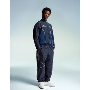 Bershka Super Baggy Technische Broek Heren Xl Marineblau