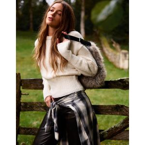 Bershka Trui Met Wijde Mouwen Dames L Ecru