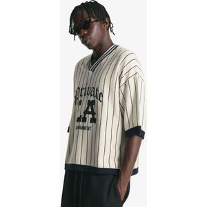 Bershka Sportief T-Shirt Met Korte Mouw Heren Xs Gebroken Wit