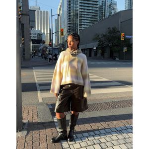 Bershka Multicolor Tricot Trui Dames L Roos