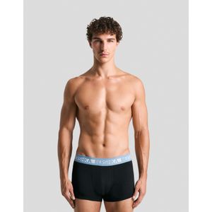 Bershka 3-Pack Boxershorts Met Brede Bedrukte Tailleband Heren Xl Zwart