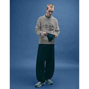 Bershka Trui Met Print Heren S Grijs