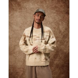 Bershka Trui Met Print Heren L Zand