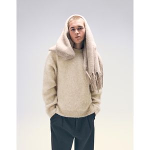 Bershka Trui Met Geborsteld Effect Heren Xl Beige