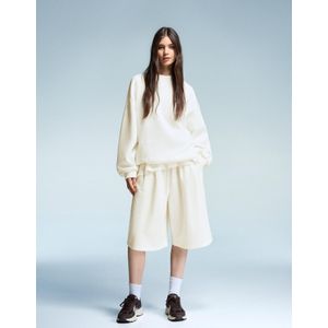 Bershka Oversized Sweater Met Zakken Dames Xxs Gebroken Wit