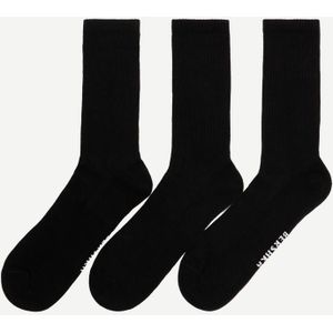 Bershka Sportsokken 3-Pack Heren L Zwart