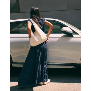 Bershka Rustieke Halflange Rok Dames L Marineblau