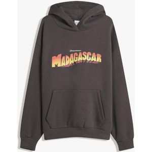 Bershka Madagascar Trui Met Capuchon Dames Xs Donkergrijs