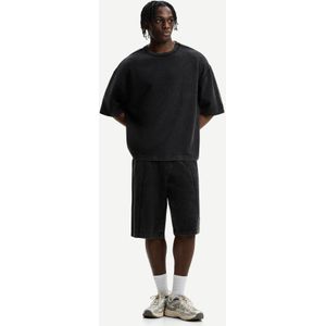 Bershka Oversized Interlock T-Shirt Met Korte Mouw Heren L Grijs