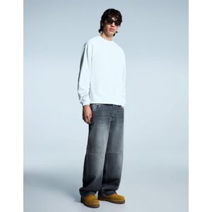 Bershka Superbaggy Jeans Heren 34 Blauw