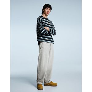 Bershka Skater Jeans Heren 36 Grijs