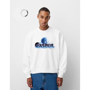 Bershka Velours Sweater Casper Heren S Wit