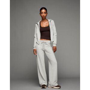 Bershka Velours Broek Dames M Grijs