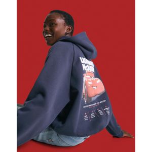 Bershka Cars Capuchonsweater Dames M Marineblau