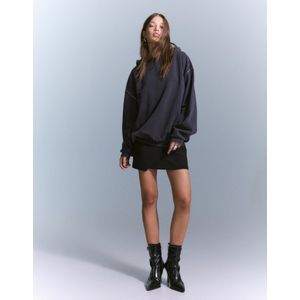 Bershka Hoodie Met Studs Dames S Donkergrijs