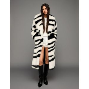 Bershka Imitatiebontjas Met Dierenprint Dames M Wit