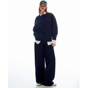 Bershka Oversized Sweater Met Zakken Dames S Marineblau