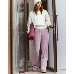 Bershka Soft Wide Leg Broek Dames Xs Paars