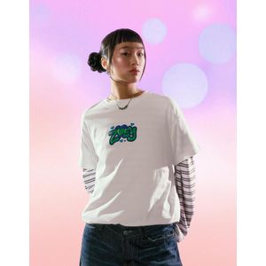 Bershka Kpop Demon Hunters Huntr/X T-Shirt Met Korte Mouw En Print Dames M Gebroken Wit