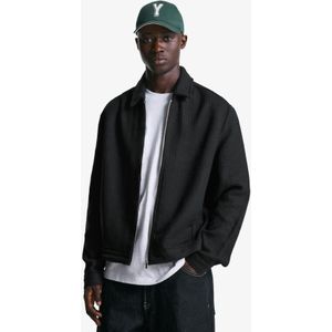 Bershka Rustiek Boxy Fit Jack Heren M Zwart
