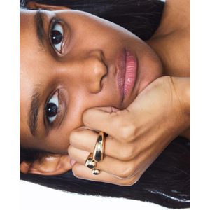 Bershka Ringen 3-Pack Dames S Goud