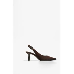 Bershka Slingbacks Met Kitten Heel Dames 37 Bruin