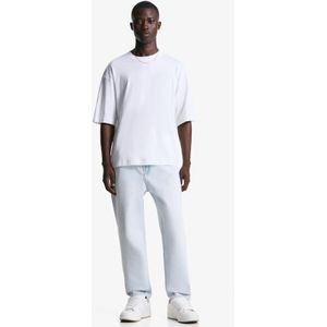 Bershka Toelopende Loose Fit Jeans Heren 34 Lichtblauw