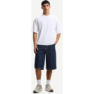 Bershka Denim Skater Bermuda Heren 40 Marineblau