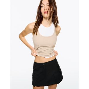 Bershka Cargo Broekrok Dames S Zwart
