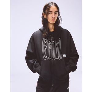 Bershka Sweater Met Rits En Apollo En Daphne-Print Heren S Zwart