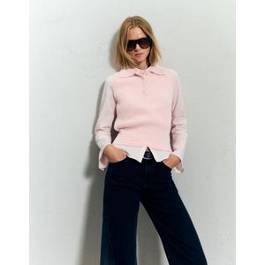 Bershka Gilet Met Imitatiebont En Polokraag Dames L Roos