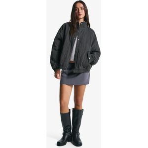 Bershka Jack Met Verwassen Effect Dames Xs-S Donkergrijs