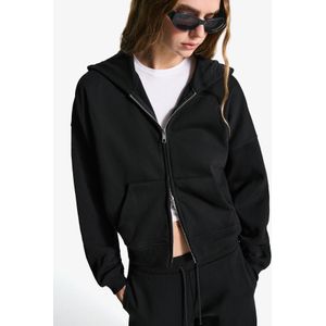 Bershka Oversized Hoodie Met Rits Dames Xs Zwart