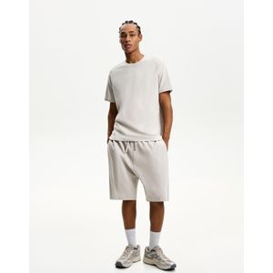 Bershka Bermuda Met Structuur Heren Xl Steen