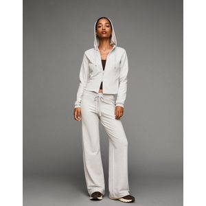 Bershka Capuchonsweater Met Rits Dames M Grijs