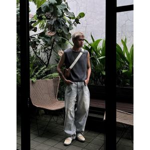 Bershka Worker Gilet Heren S Grijs