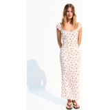 Bershka Midi-Jurk Dames S Wit