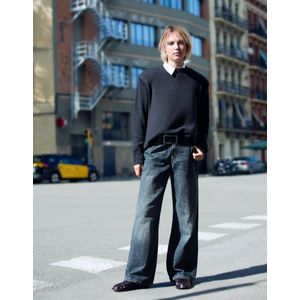 Bershka Baggy Jeans Dames 32 Groen