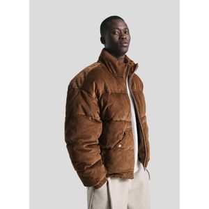 Bershka Corduroy Donsjack Heren Xs Bruin