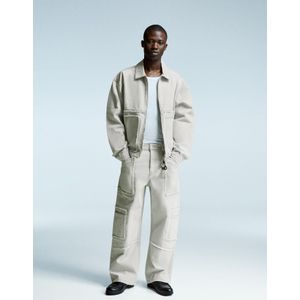 Bershka Baggy Jeans Met Kwastjes Heren 36 Grijs