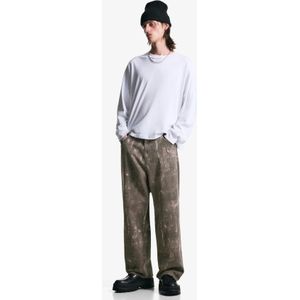 Bershka Super Baggy Broek Met Print Heren 40 Bruin