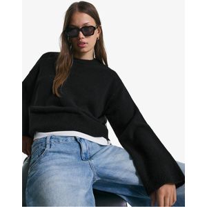 Bershka Oversized Trui Met Ribcord Zoom Dames L Zwart