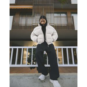 Bershka Gewatteerd Tricot Jack Heren M Steen